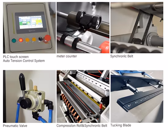 Chine fournisseur automatique cuisine ménage papier d'aluminium papier de cuisson papier de silicium papier thermique film alimentaire Jumbo rouleau enrouleur refendage Machine de rembobinage